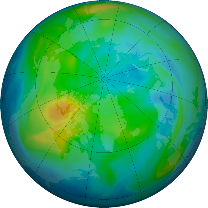 Arctic ozone map for 14 November 2005